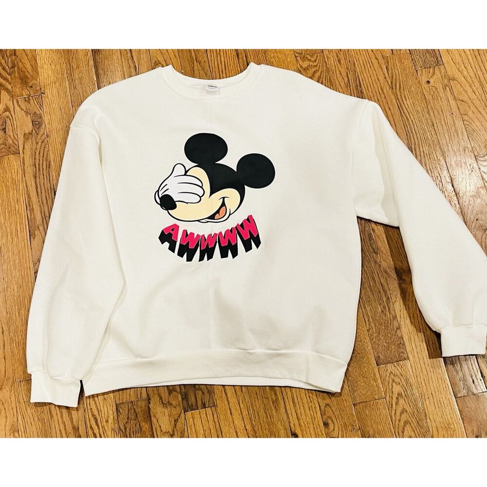Vintage Mickey Awww 35 Years Of Magic Disney Sweatshirt Rare L